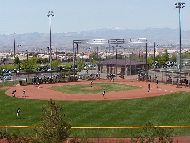 A baseball field at Anthem Hills Park in Henderson NV